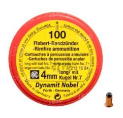 Патрон Флобера RWS Flobert Cartridges кал. 4 мм пуля - ball №7 (свинцовый шарик) (1207.01.01)