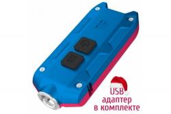 Фонарь Nitecore TIP Winter Edition (Cree XP-G2, 360 люмен, 4 режима, USB), красный/синий (6-1214-redblue)