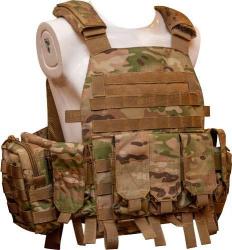Жилет тактический TAR Tactical Vest с подсумками и поясом. баллист. защита 6 кл. ц:мультикам (1498.00.06)