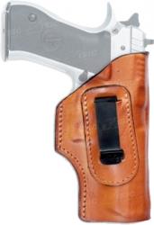 Картинка Кобура Front Line поясная, скрытого ношения, кожа, тефлон для Glock 19, 23, 32 ц:коричневый