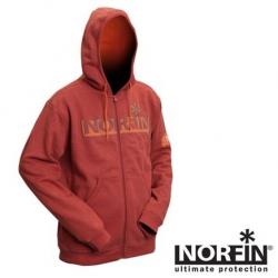 Куртка флисовая с капюшоном Norfin HOODY RED (терракот) АКЦИЯ! (711004-XL)