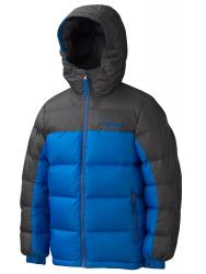 Картинка Marmot Boy's Guides Down Hoody куртка детская peak blue/slate grey р.L