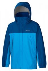 Картинка Marmot Boy's PreCip Jacket куртка для парней mykonos blue/arctic navy р.M