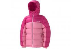 Картинка Marmot Girl's Guides down hoody куртка для девочек pink punch/hot pink р.M