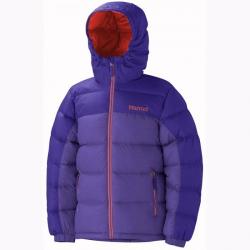 Marmot Girl's Guides down hoody куртка для девочек ultra violet/electric blue р.L (MRT 77280.6399-L)