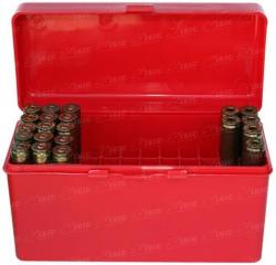 Картинка Коробка пластмассовая MTM RM-60 на 60 патронов кал. 222-250 Rem; 243 Win; 7,62x39 и 308 Win. Цвет – красный.