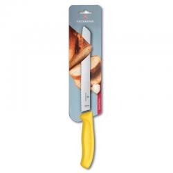 Картинка Нож кухонний для хліба Victorinox SwissClassic, хвил. лезо, 21 cм, жовтий, блістер