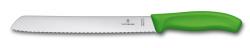 Картинка Нож кухонний для хліба Victorinox SwissClassic, хвил. лезо, 21 cм, зелений, блістер