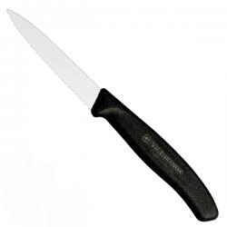 Нож кухонный Victorinox SwissClassic, 8см, хвиль. лезо, чорний 6.7633 (6.7633)