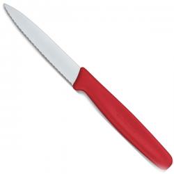 Нож кухонный Victorinox з хвилястим лезом, червоний нейлон (5.0631)