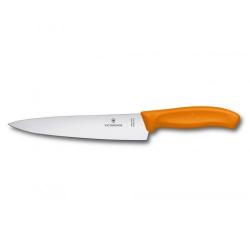 Картинка Нож кухонный Victorinox SwissClassic, 19 cм, помаранчевий, блістер