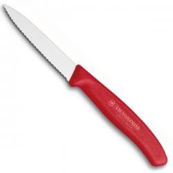 Картинка Нож кухонный Victorinox SwissClassic,8см,волн.лезвие,красный