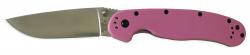 Картинка Нож Ontario RAT Folder - Satin, пряма РК, рожева рукоять