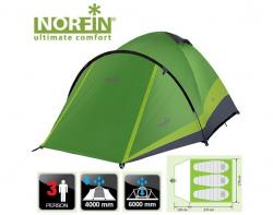 Палатка Norfin PERCH 3  4000мм / FG / 210+(120)Х210х130см / NF (NF-10106)