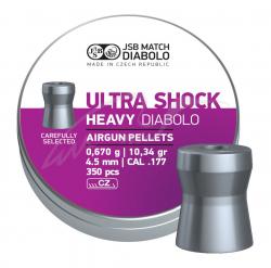 Картинка Пули пневм JSB Heavy Ultra Shock, 4,52 мм , 0,67 г, 350 шт/уп