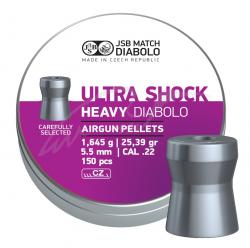 Картинка Пули пневм JSB Heavy Ultra Shock, 5,52 мм , 1,645 г, 150 шт/уп