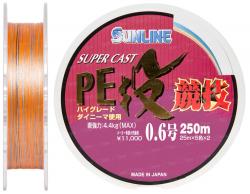 Шнур Sunline S-Cast PE Nagi Kyogi 250м #0.6/0.128мм 4.4кг (1658.01.13)