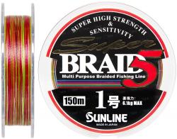 Шнур Sunline Super Braid 5 150m #1.0/0.165мм 6.1кг (1658.05.55)