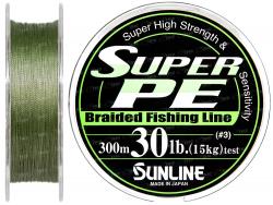 Картинка Шнур Sunline Super PE 300м 0,285мм 30Lb/15кг (темно-зеленый)