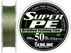 Картинка Шнур Sunline Super PE 300м 0,37мм 50Lb/25кг (темно-зеленый)