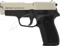 Картинка Стартовый пистолет Retay Baron HK 9мм. , рама-сатин, корпус-чёрный