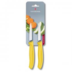 Набор ножей кухонных Victorinox SwissClassic, 8см, 2шт. в блистере,желтые (6.7606.L118B)
