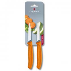 Картинка Набор ножей кухонных Victorinox SwissClassic, 8см, 2шт. в блистере,оранжевые