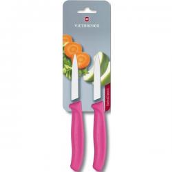 Картинка Набор ножей кухонных Victorinox SwissClassic, 8см, 2шт. в блистере,розовые