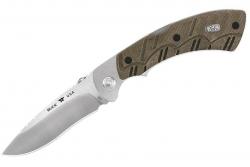 Нож Buck Open Season® Folding Skinner, green micarta (557ODS)