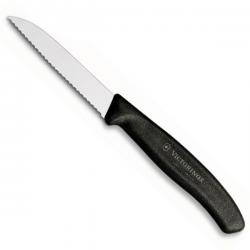 Нож кухонный Victorinox с волнистым лезвием,чёрный нейлон (5.0433)