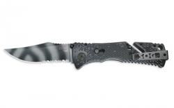 Нож SOG Trident Black Blade, полусерретор (1258.01.62)