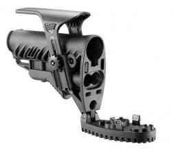 Картинка Приклад LHB регулируемый телескопический для AK 47/74 с поглотителем отдачи. Материал - алюминий/пластик. Цвет - черный