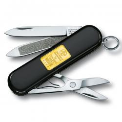 Картинка Нож Victorinox Classic SD черный с золотой пластинкой